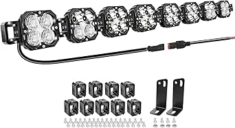 Willpower 52" 240W Adjustable & Linkable LED Light Bar with Wiring Harness, Spot Flood Combo Beam