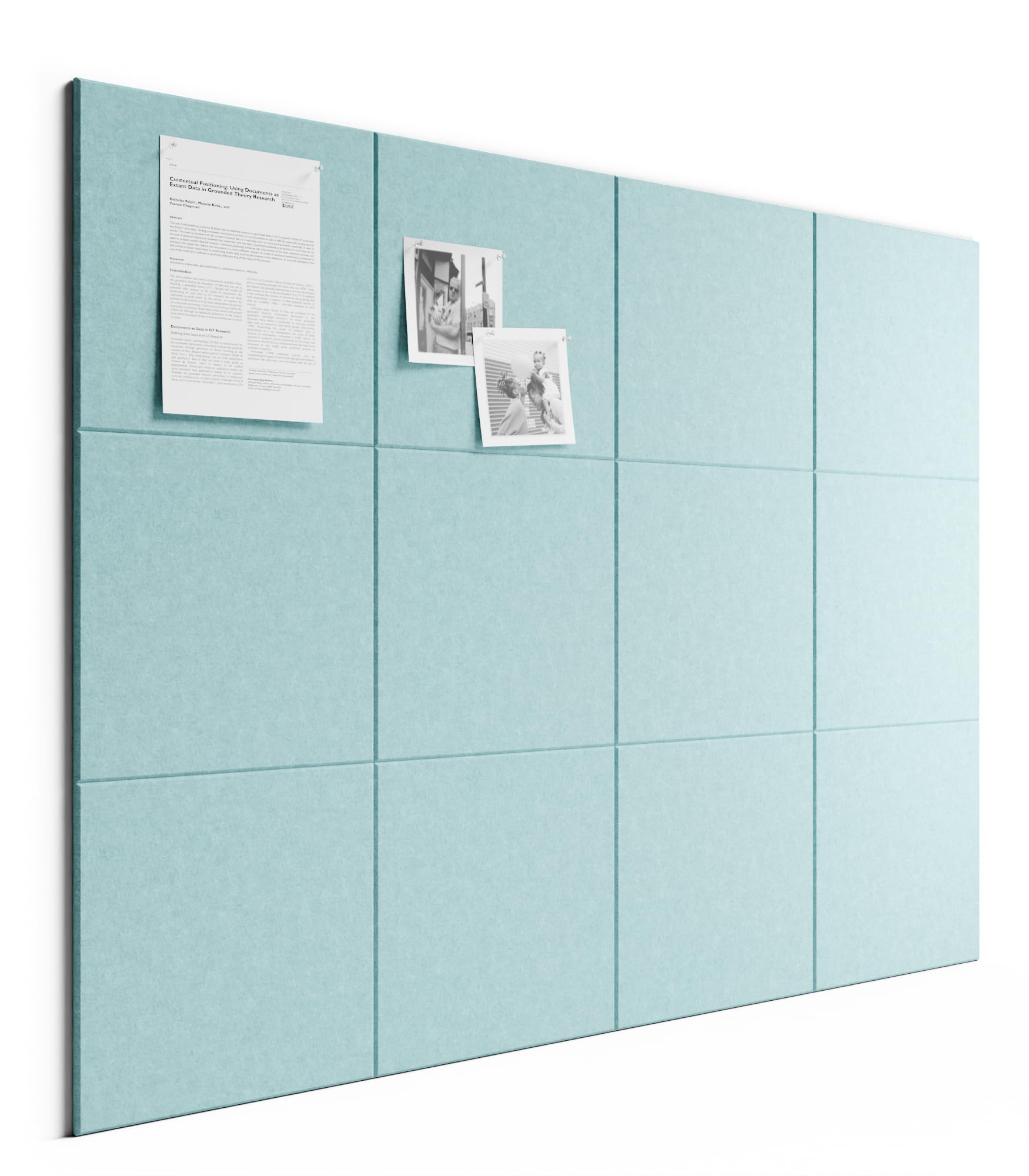 Bumusty 12er-Pack Filz-Pinnwand Lamellen-Optik 120 x 90cm,Alternative zu Korktafel,Inkl.70 Klebestreifen,Memoboard,Fotowand & Visionboard Für Büro,Kinderzimmer & Klassenzimmer