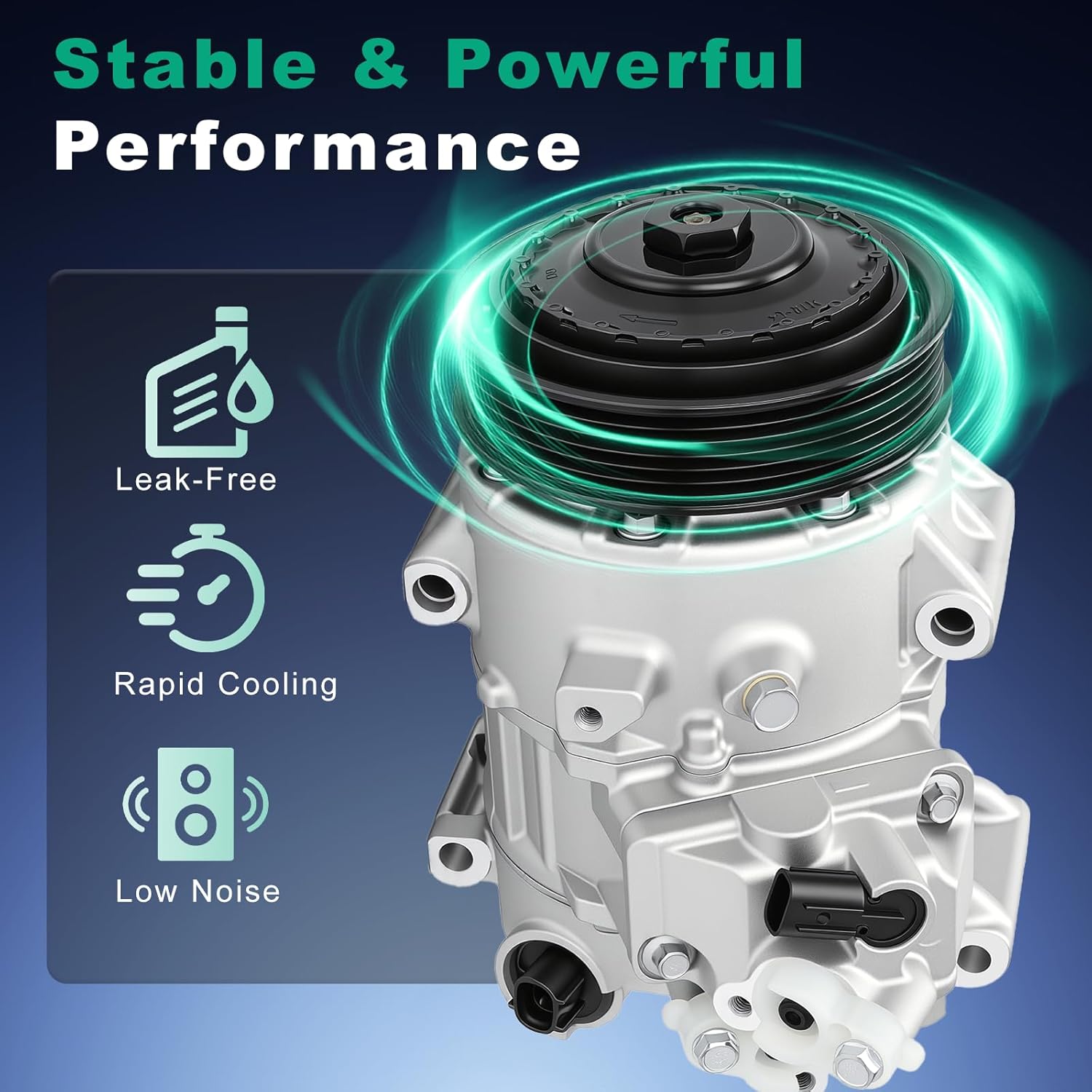 AC Compressor with Clutch Compatible with Toyota Camry 2.5L 2012-2017, RAV4 2.5L 2009-2012 Air Conditioning Compressor with Pre-Filled Oil 88310-08080, 88310-08081