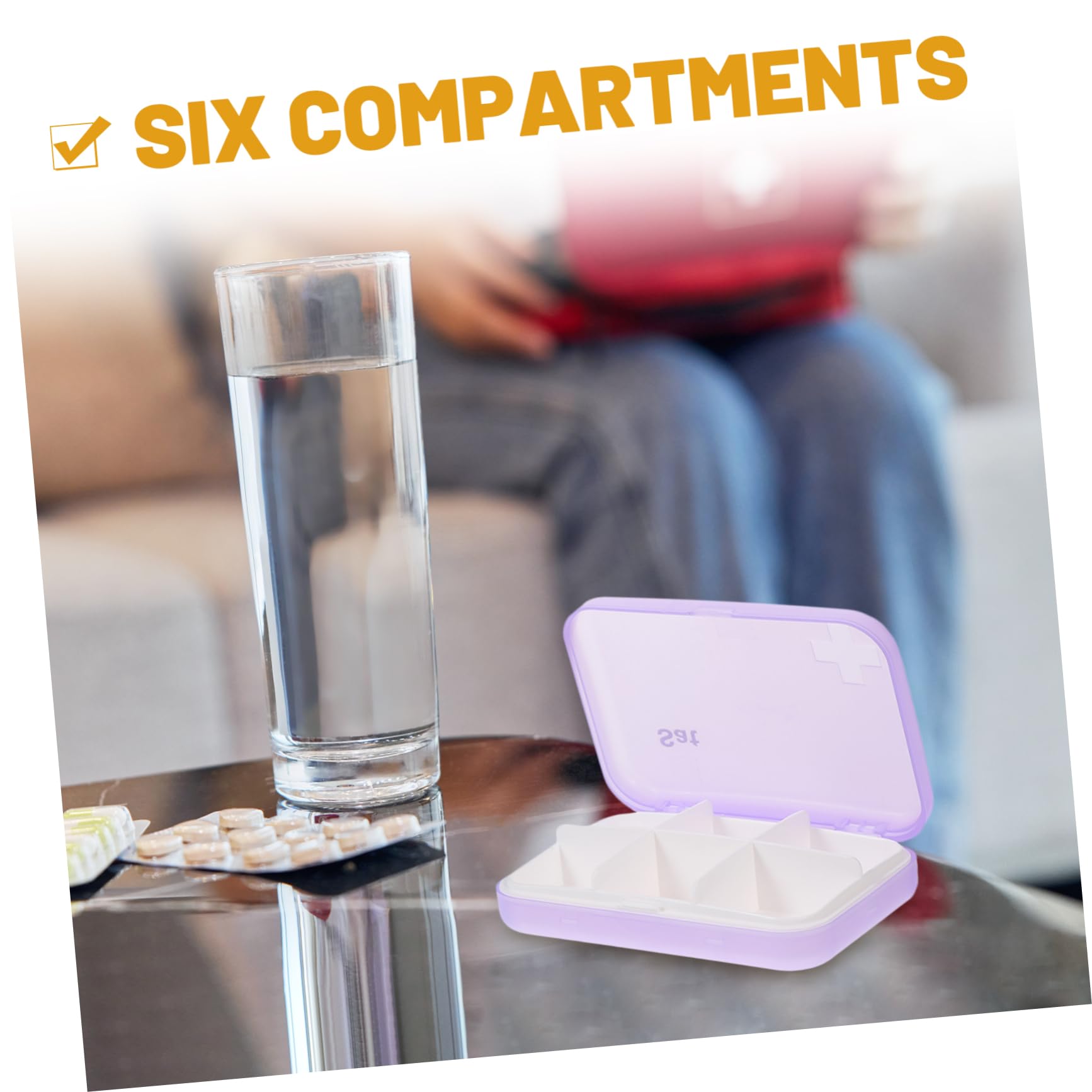 Gatuida 1ensemble Organisateur De De Voyage Pilulier Hebdomadaire Portable Compartiments Boîte De Rangement Pratique Pour Voyage Idéale Pour Et Vitamines Dimensions