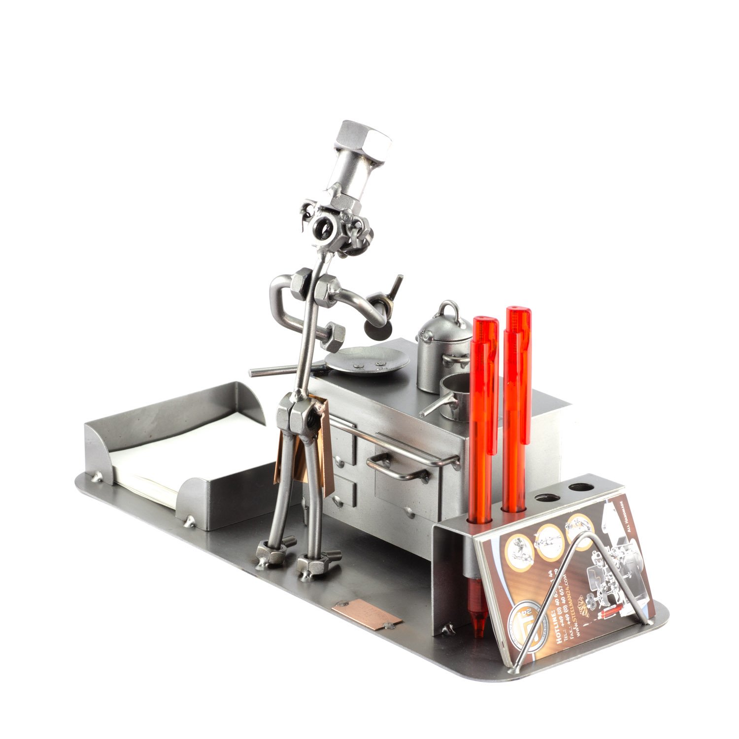 Omino Viti Triathlon In Metallo - Soprammobile Originale, Idea Regalo Creativa - Foto 3