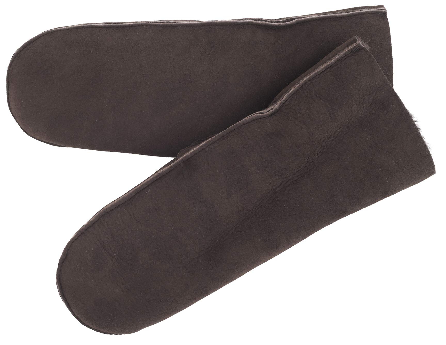 Lambland Women's Dark Brown Premium Sheepskin Whole Piece Mittens In