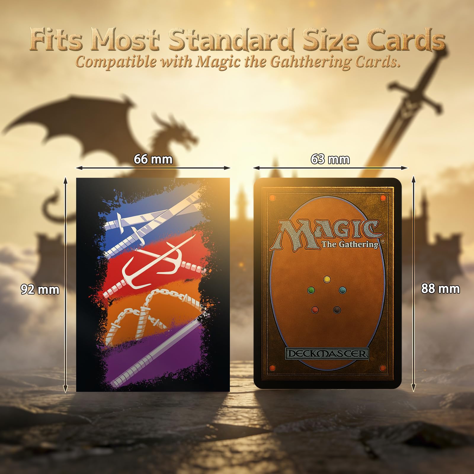 Amazon.co.jp: FUNinEDH MTGカードスリーブ - 武器4個 - マジックザ