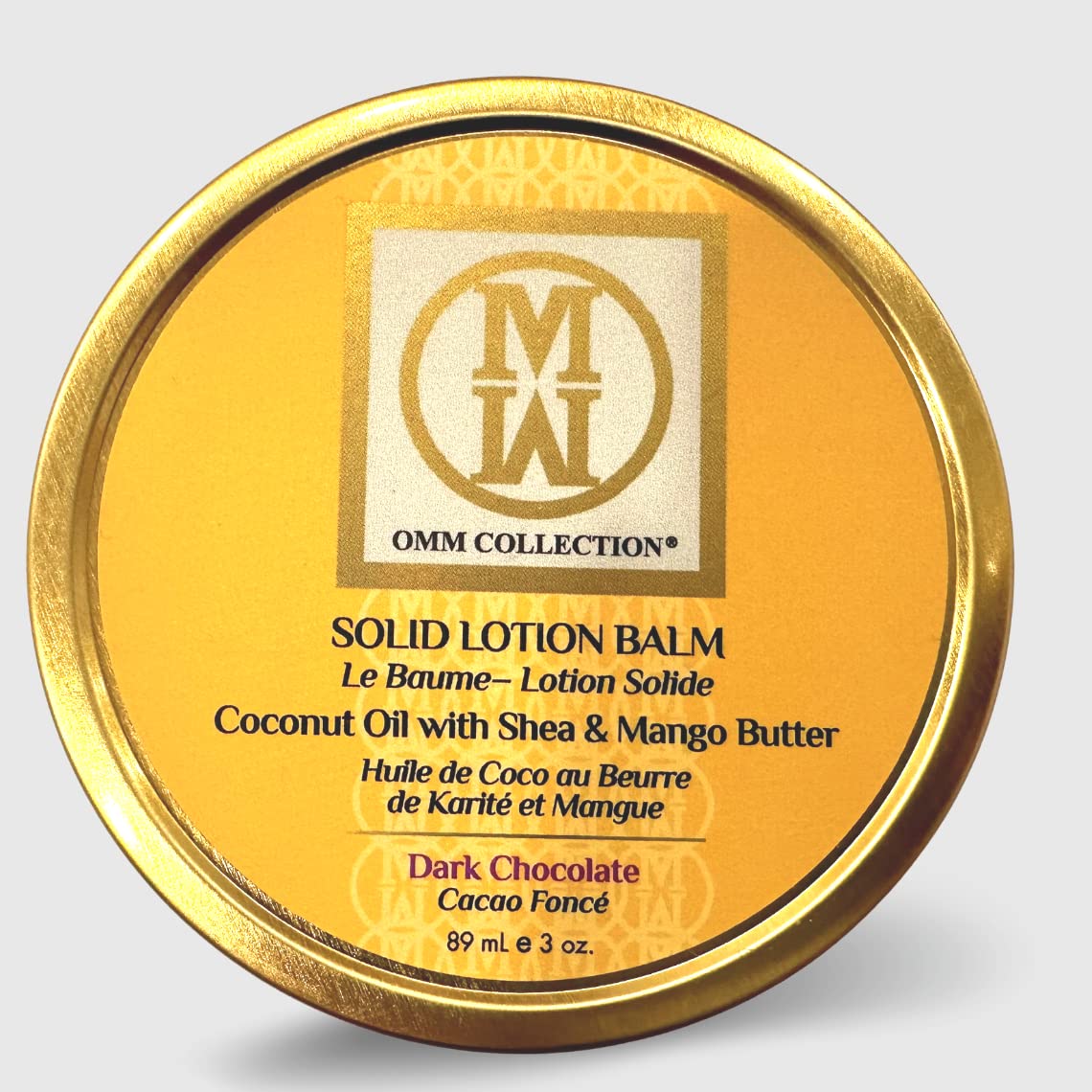OMM Collection Solid Lotion Balm Natural Oils Mango, Shea, Cocoa coconut Butter-Rich Hydration-Heal & Sooth Rough, Dry, Irritated Skin-Jasmin Blanc (2oz)