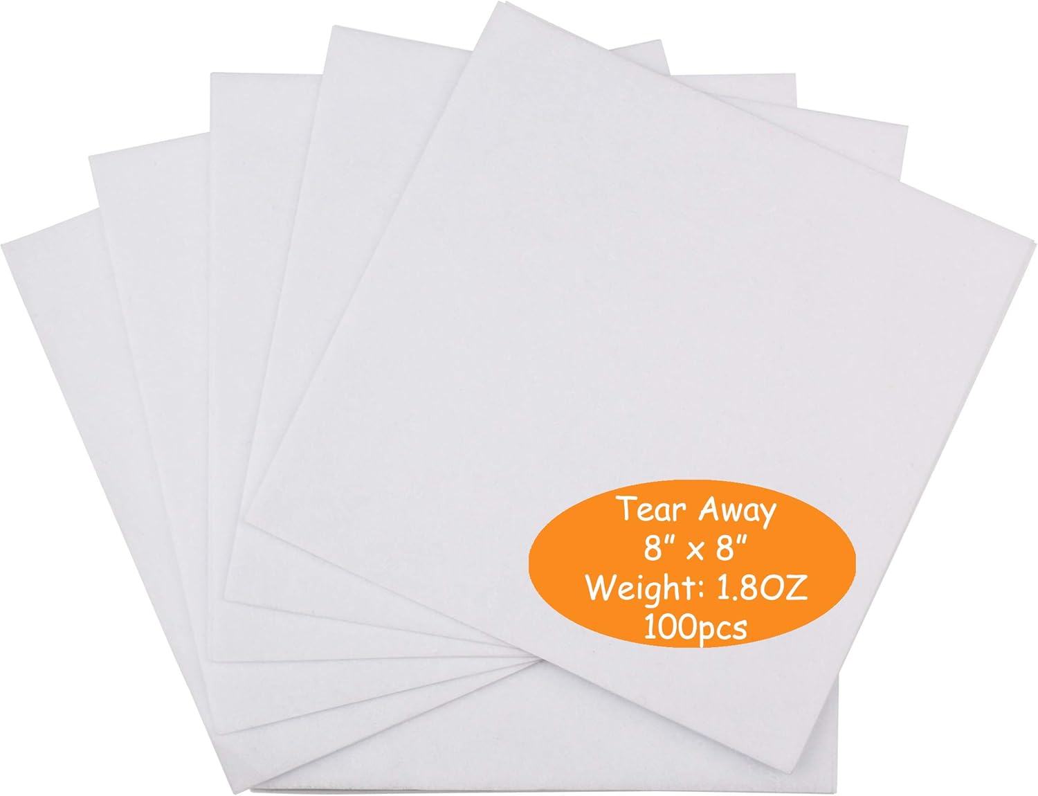 Simthread Embroidery Thread and Tear Away Stabilizers Gift Box - 42 Colors 40WT 500M (550Y) - Precut Stabilizers Weight 1.8OZ 8"x8" 100pcs / Pack for Embroidery Machine