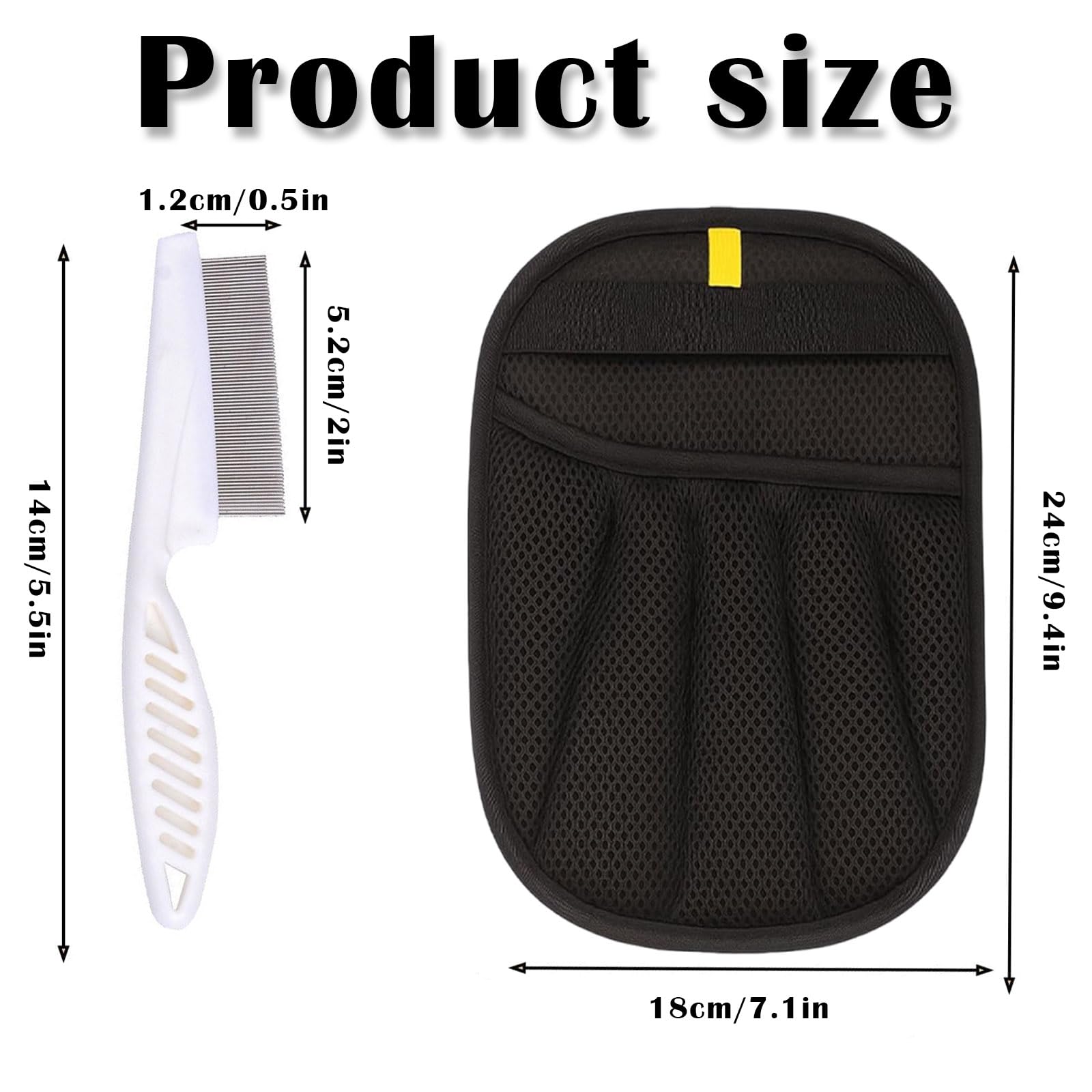 YcsRnn Cat Hair Remover Glove, 2 Pack with Comb, Electrostatic Pet Hair Removal Glove for Dogs & Cats - Image 2