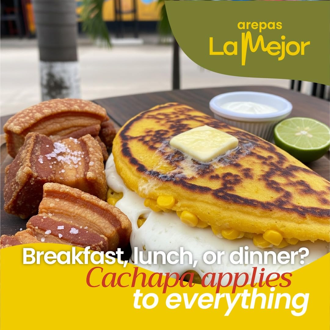 LA MEJOR Authentic Venezuelan Cachapa Sweet Corn Patties 3 Pack (15 Units) | Venezuelan Food | Traditional Gluten-Free Latin Food for Breakfast & Snacks