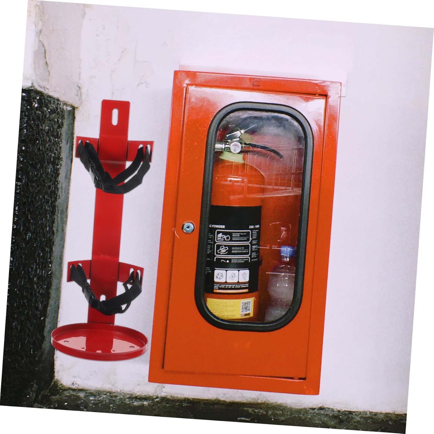 Universal Mounting Bracket with Adjustable Straps Heavy Duty Wall Holder for Fire Extinguishers Compatible with Models Easy Installation Vehicle Use