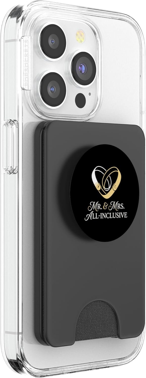 Mr and Mrs All Inclusive Honeymoon Resort Travel Couple PopSockets PopWallet for MagSafe