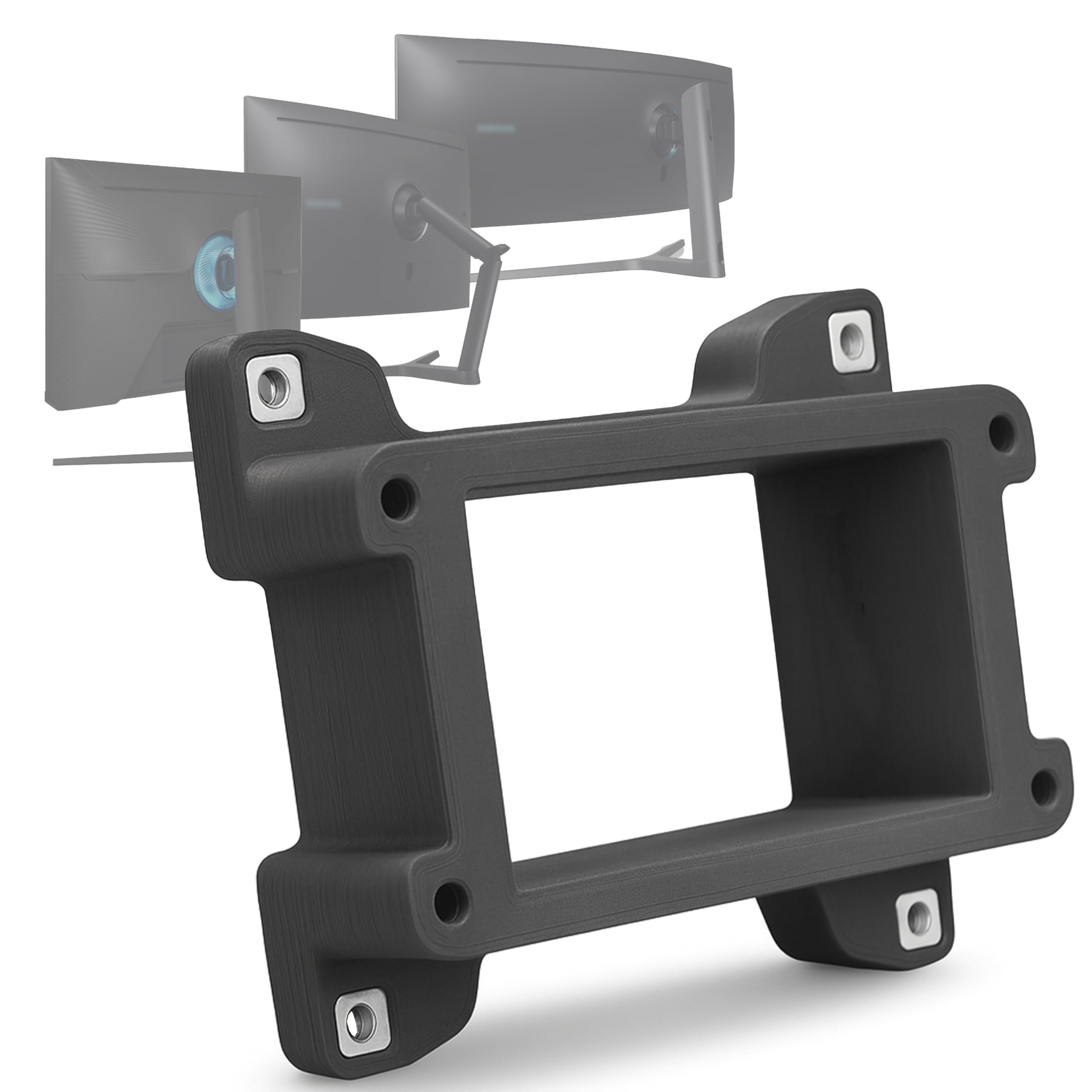 3IDEE VESA Mount Adapter for Samsung Odyssey G7, G6, CRG9, CHG9, CHG90 & More - Samsung Monitor Adapter - Low Profile, tilt-Proof and Stable - VESA 75x75 compatible