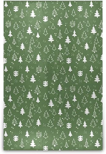 FRODOTGV Christmas Tree Plush Travel Blankets, Warm Microfiber Throws for Picnic, Sofa, Couch, Fall Blanket, 60x90 Inches