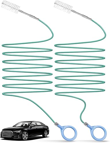 Paquete de 2 herramientas de limpieza de drenaje de techo corredizo automático, cepillo de drenaje flexible de 78 pulgadas para automóvil, cepillo