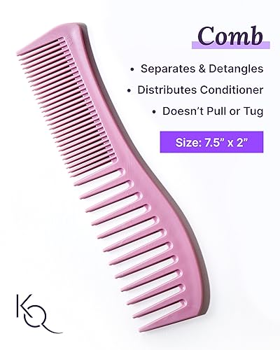 Miniatura 5 de Juego de cepillo y peine desenredante – Suave para el cuero cabelludo desenredante cepillo de pelo y peine de peinado para mujeres – Peine y cepillo