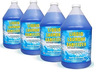 Quality Chemical Laundry Sanitizer Liquid for Clothes or Commercial use - Sanitizer Laundry Disinfectant, Odor Eliminator and Fabric Sanitizer 128oz (Pack of 4)