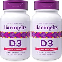 BariMelts Vitamin D3 5000 IU, 180 Fast-Dissolving Tablets, Apple