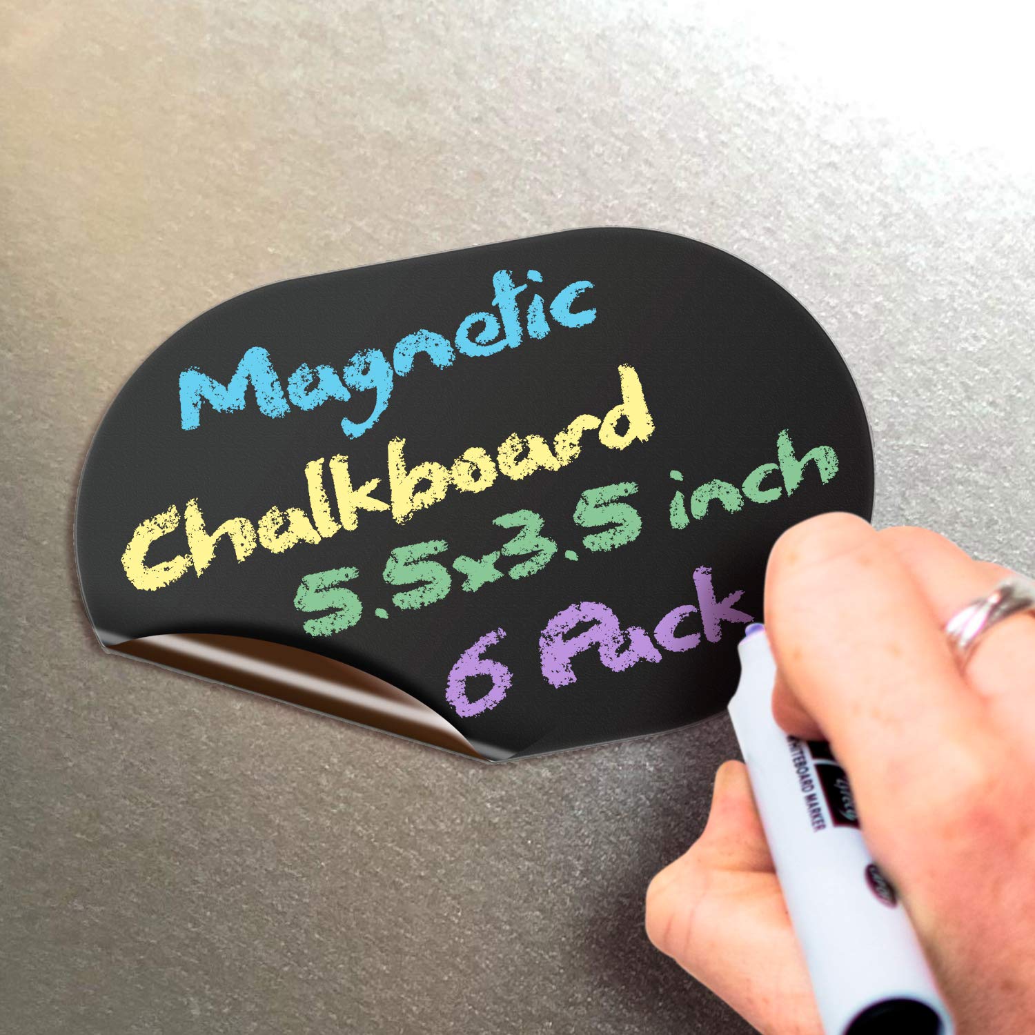 Buy Chalkboard Notes 5.5 x 3.5 inch, 6 Pack, Ellipse