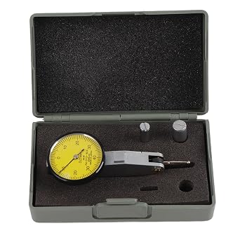 0-0.8mm Dial Test Indicator | 0.01mm Graduation for Narrow/Concave Objects | Dovetail Mount Gauge with 2 Probes for Machining 2 Tungsten Steel Hands