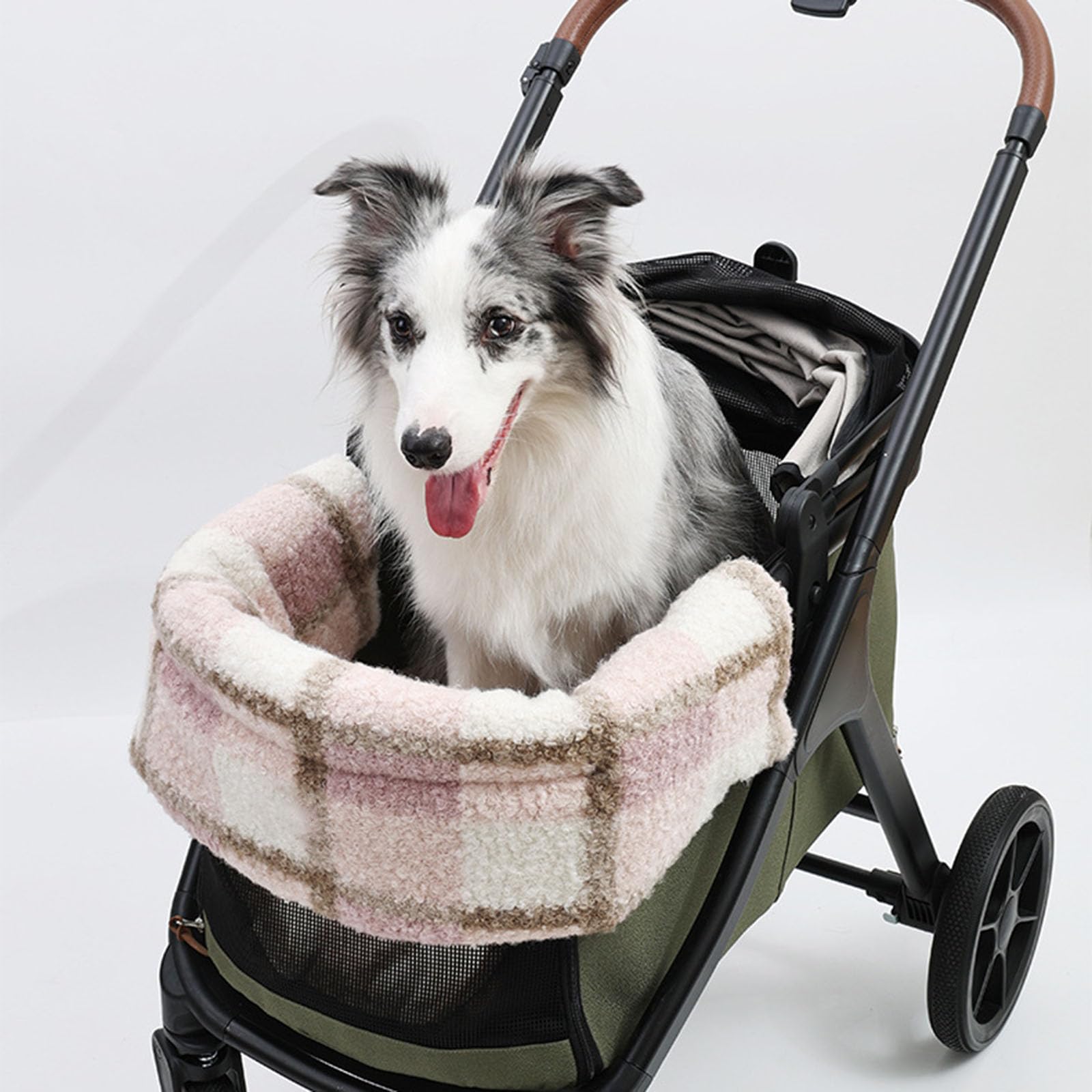 Set di 1 tappetino per passeggino per animali domestici, marrone