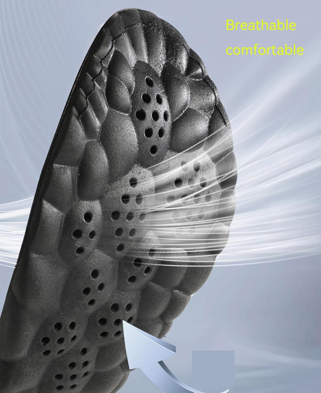 2 Pairs Cloud Insoles for Men Women - 4D Cloud Technology Insole - Super Soft Comfort Insoles, U-Shape Memory Foam Insoles (All-Black, Men: US 8-11.5) - Image 4