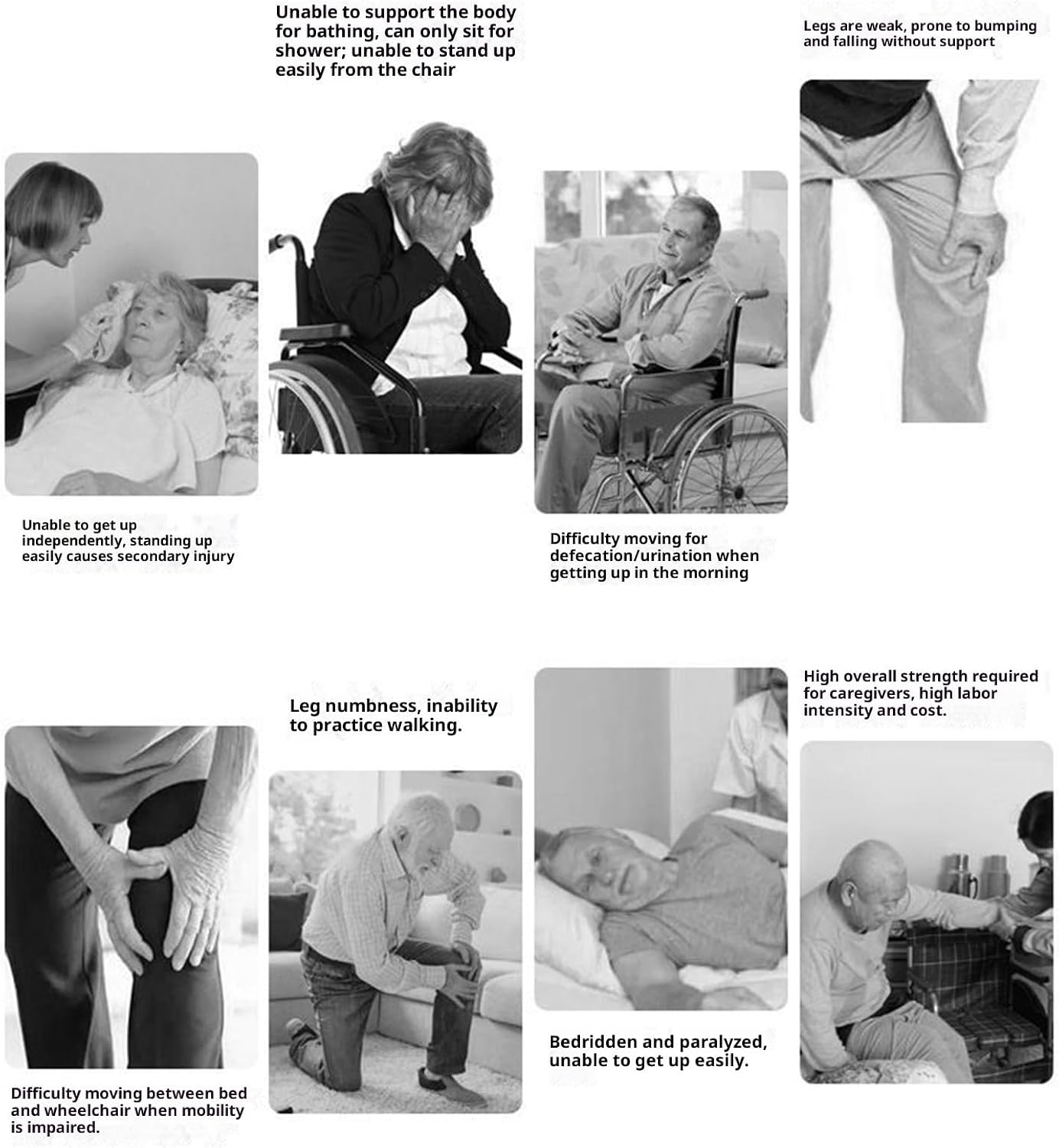 Heavy-Duty 40cm EVA Ambulation Belt With Reinforced Handle For Toilet/Bed Transfers & Fall Prevention Washable Transfer For Disabled Patients