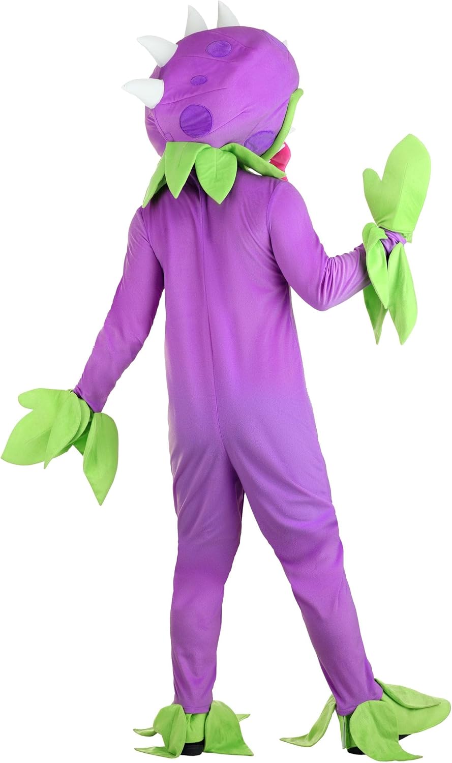 Adult Plants Vs. Zombies Chomper Costume, Purple Plants Vs Zombies Character Jumpsuit with Mask, Video Game Halloween Costume