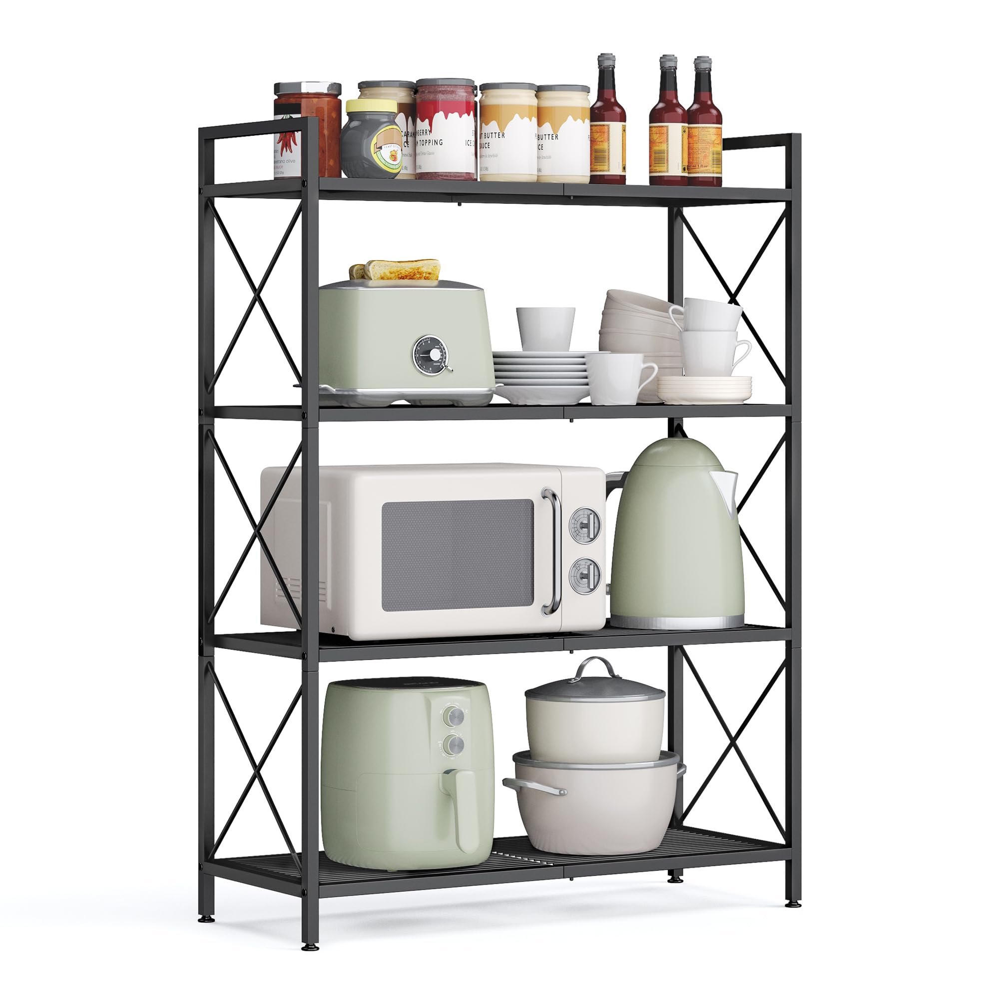 SONGMICS 4-Tier Metal Storage Rack UBSC184 - Ink Black