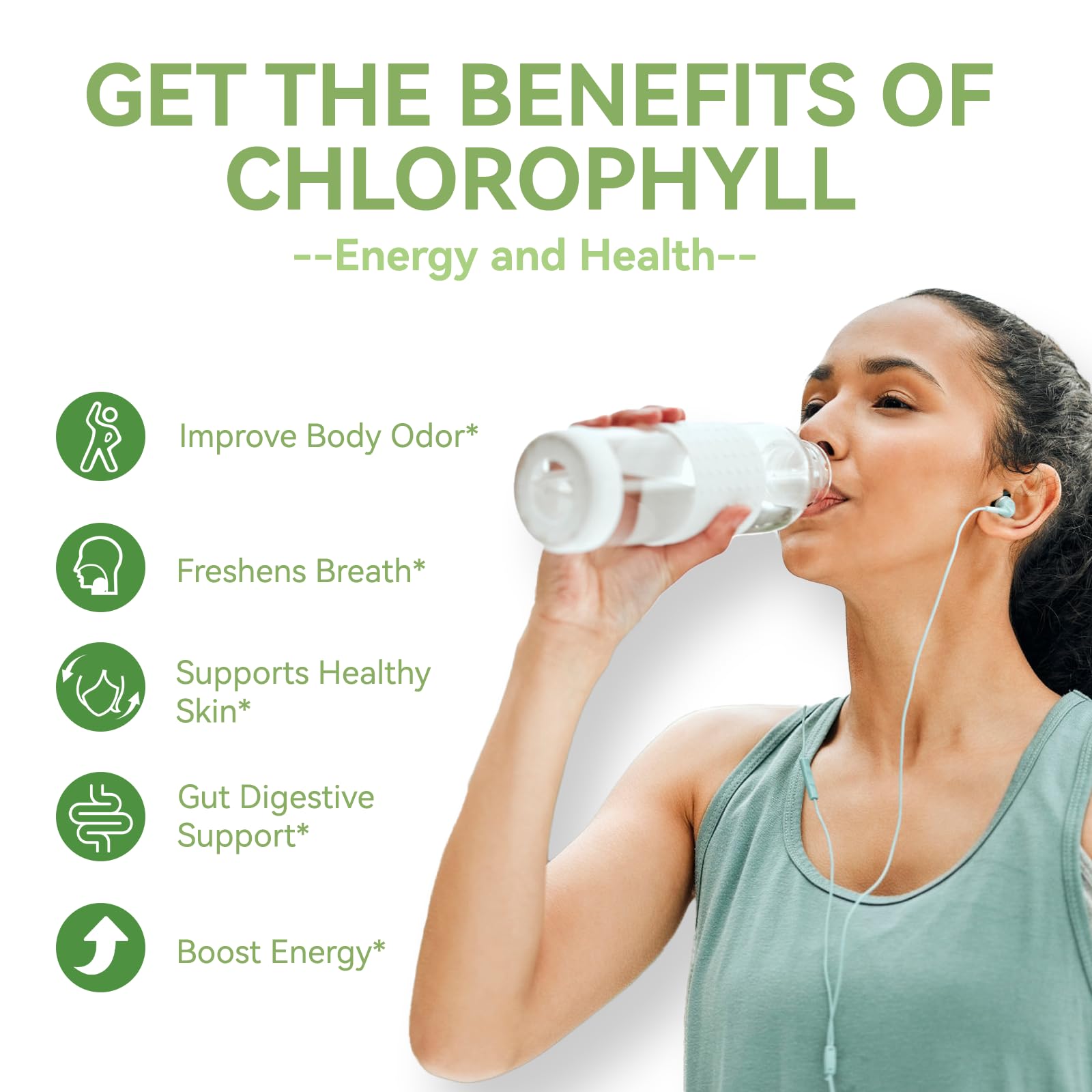 Chlorophyll Gummies for Body Odor Deodorant* — Amazon image 2