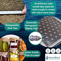 Vista 4 de Cinta soluble en agua 1 pulgada x 30 yardas Se disuelve rápidamente en agua Autoadhesiva Máscara para hidrografía y doble inmersión