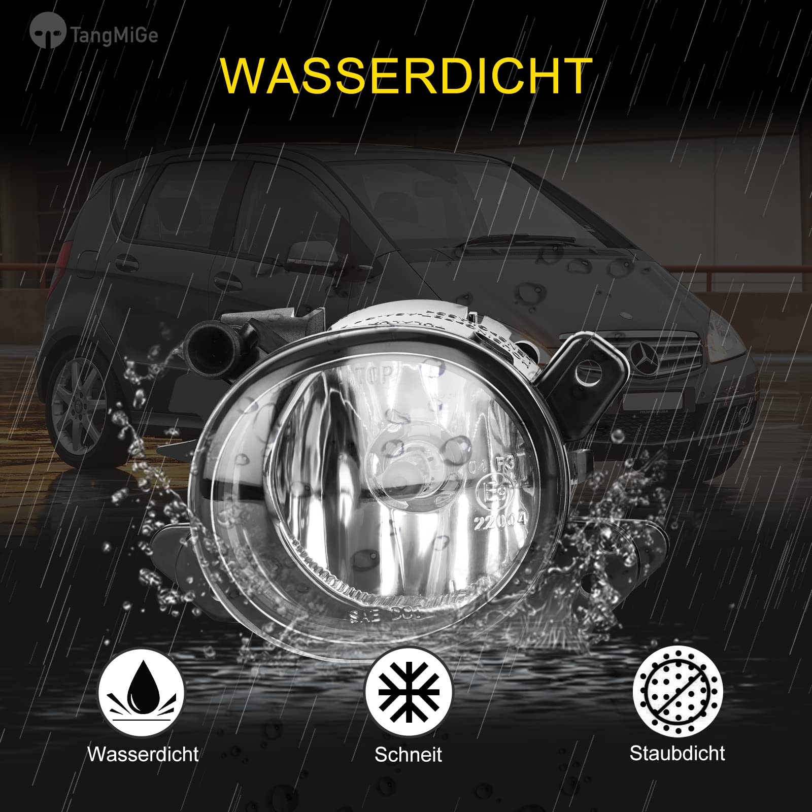 TangMiGe Nebelscheinwerfer für Mercedes Benz W169 W245 W204 S204 C219 W212 S212 C207 A207 X164 X156 X204 W164 W221 C216, SMART Fortwo (451) (Klar)