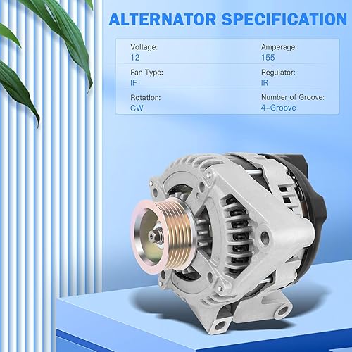 Miniatura 3 de Alternador eléctrico para Pontiac para Torrent 2007-2009 para Chevrolet para Equinox 2007-2009 KFKGF de alto rendimiento sustituye a la parte 11156