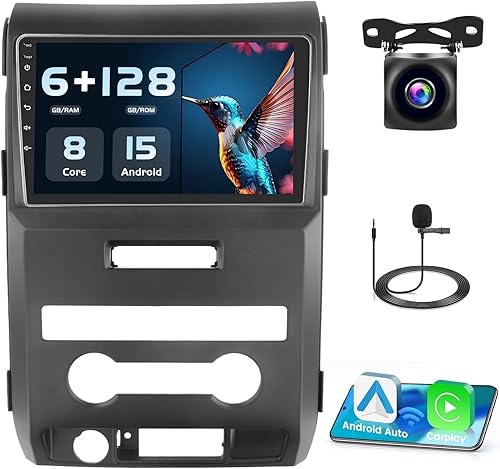 Vista 10 de [DSP] Roinvou Radio para Ford F150 F-150 2009 2010 2011 2012, pantalla táctil de 9 pulgadas para estéreo de coche F150, compatible con enlace