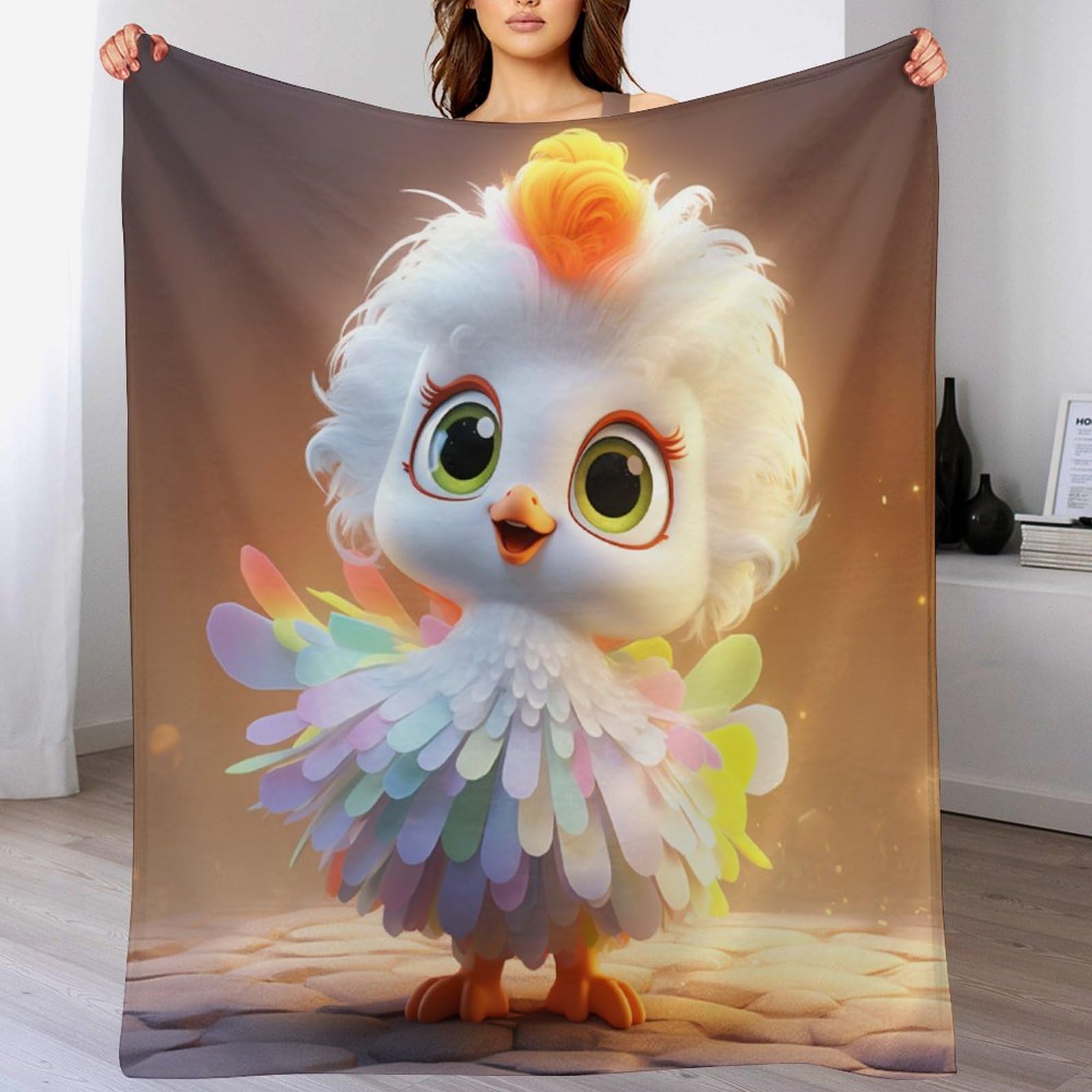Jeté de lit pratique Poulet Mignon couverture de salon en flannel