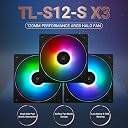 Thermalright TL-S12-S CPU Fan 120mm Case Cooler Fan ARGB, 4pin PWM Connector Silent Computer Fan with S-FDB Bearing Included,up to 1500RPM Cooling Fan(Pack of 3) gallery image
