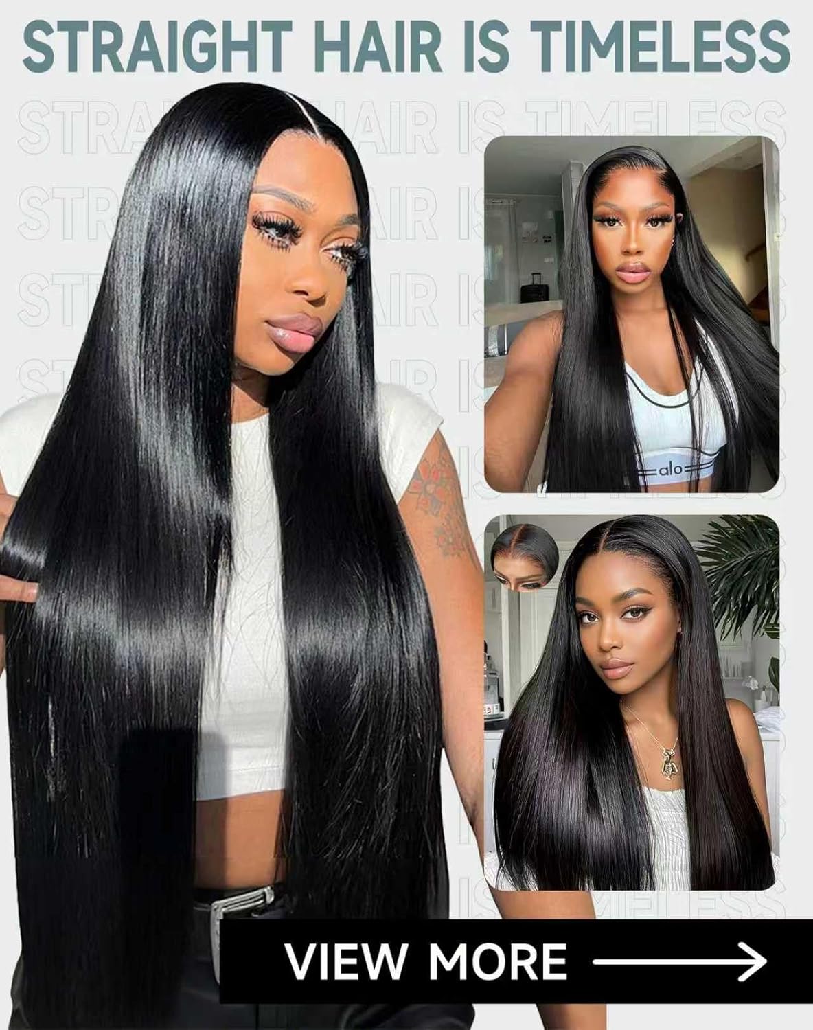 30 Inch Straight Wigs Human Hair 13x6 Real frontal Wig 200 Density HD Transparent Lace Front Wigs Human Hair Pre Plucked Can Last 6-9 Months Tangle-Free Natural Black for Women - Image 8