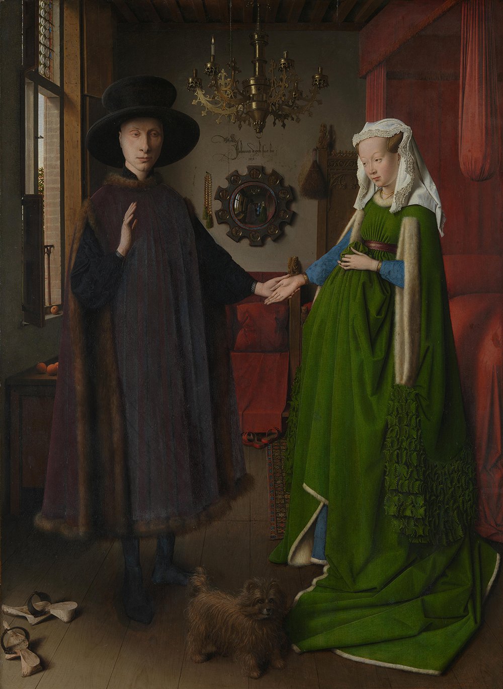 Arnolfini Portrait Van Eyck grand tableau déco pour sublimer un salon chaleureux