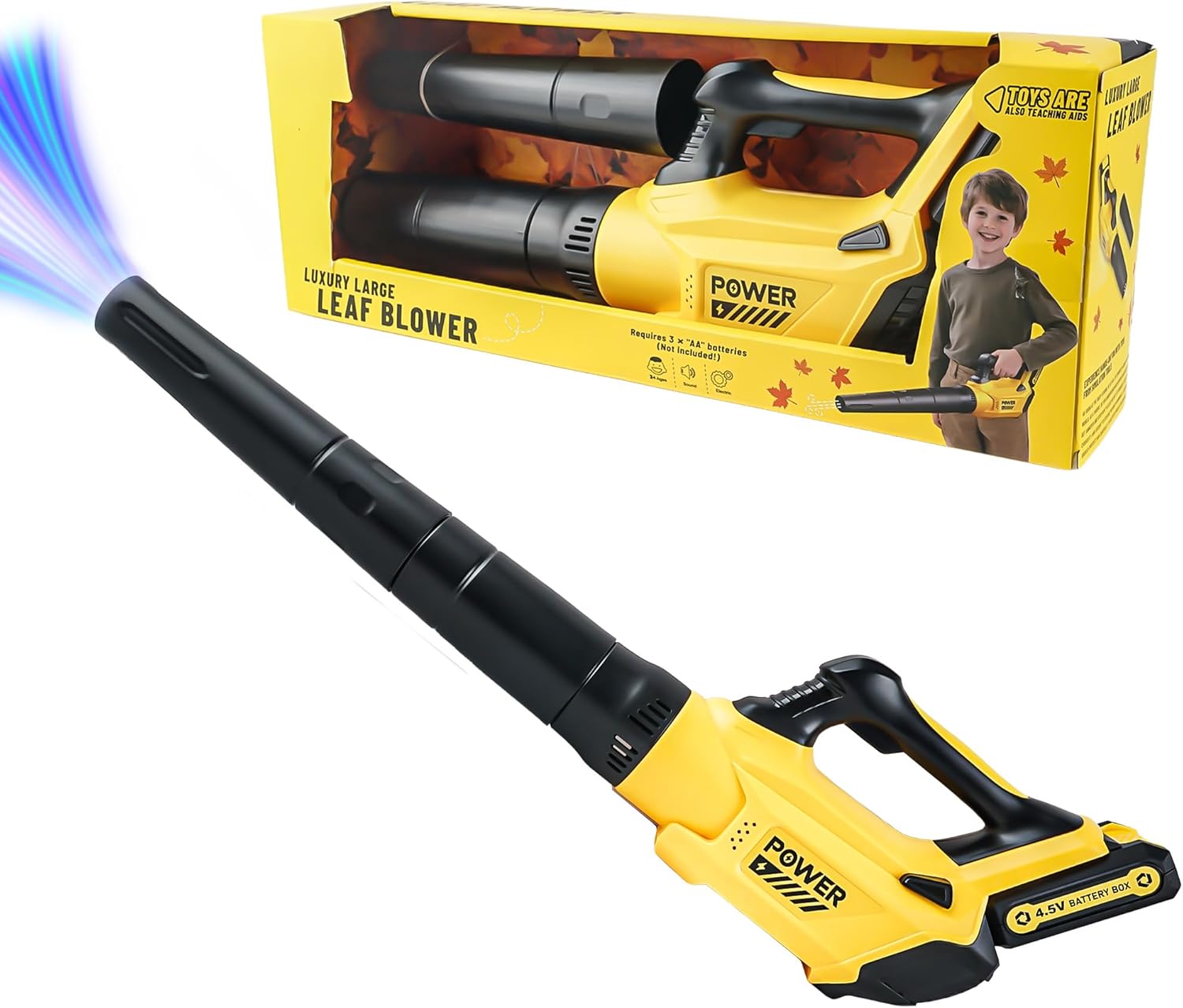 Toy Choi's Toy Leaf Blower for Kids - Kids Leaf Blower that Really Works with Tool Set, Pretend Play Series Educational Outdoor Gardening Kit for Boys & Girls Age 3-5 4-7