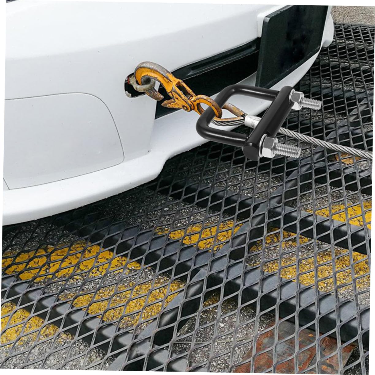 Alipis 2piezas Grillete de Remolque de Metal Negro Resiste el Desgaste Abrazadera Tensora de Enganche Antitraqueteo Fijación de Acoplador de Remolque para Uso Seguro Carretera