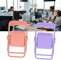 Vista 8 de Oumefar 20 soportes plegables para teléfono para silla, mini silla de color vibrante, plegable, plegable, soporte de teléfono móvil para escritorio