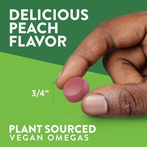 Vista 5 de Nature's Truth Gomitas veganas Omega 3679 50 unidades Sabor a melocotón Suplemento sin OMG y sin gluten