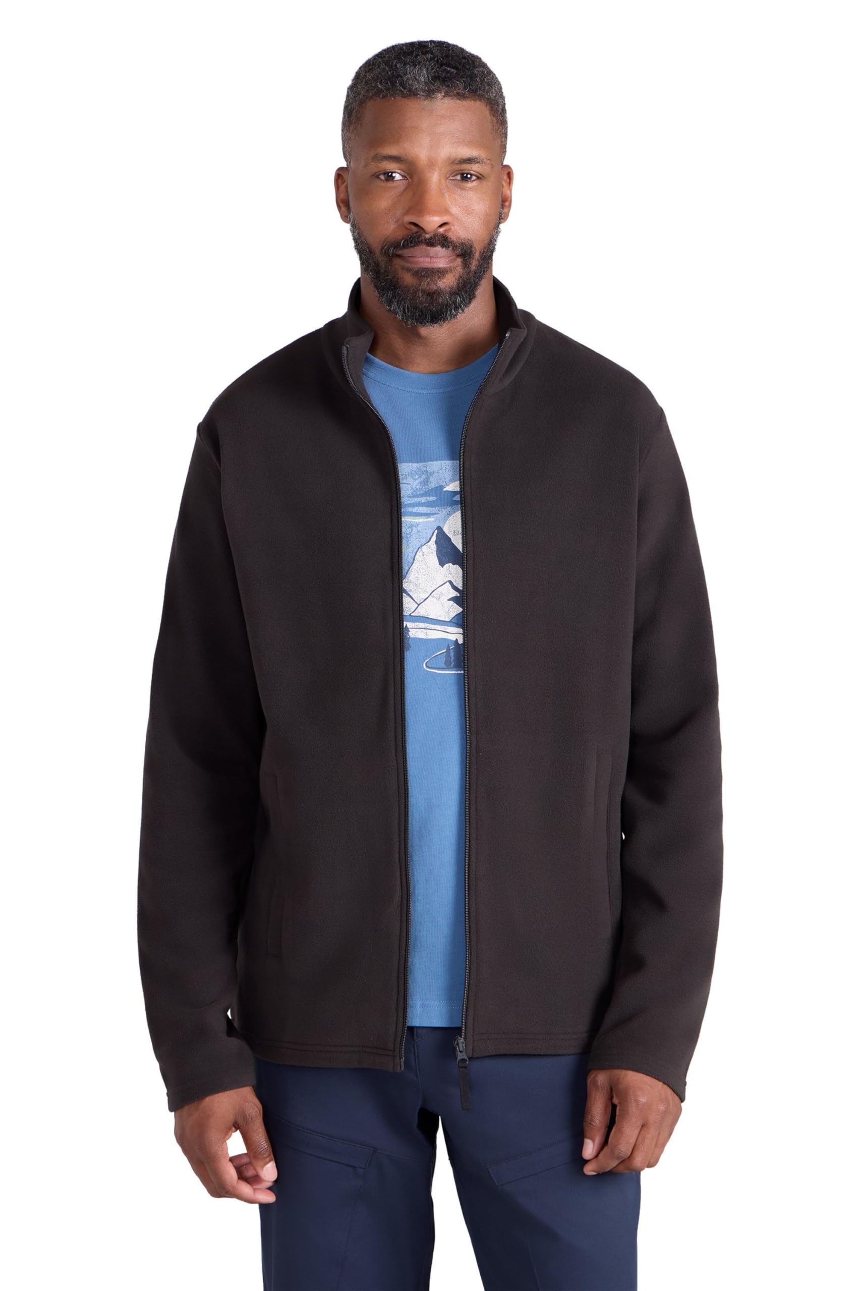Mountain Warehouse Raso Mens Full Zip Fleece Black 3XL