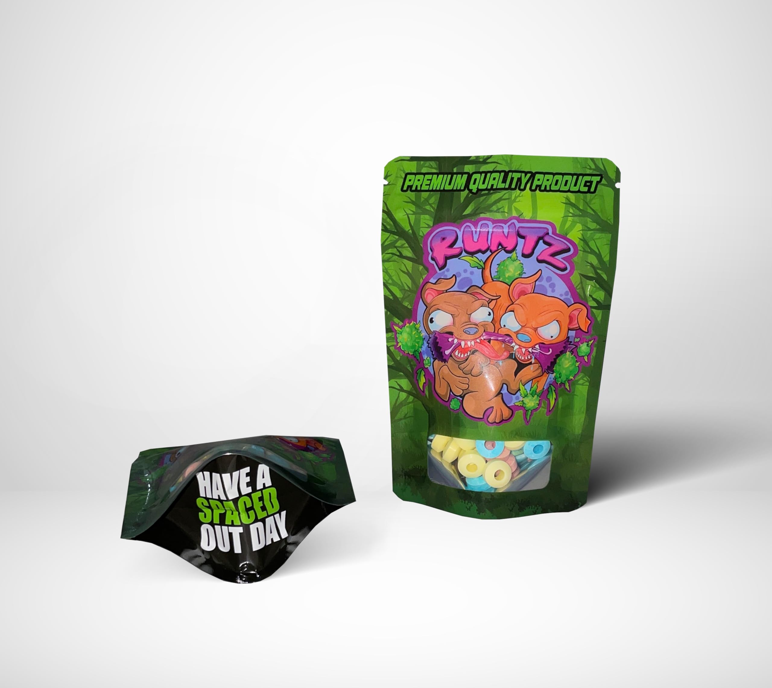 Runts Mylar bags 3.5g smell proof packaging x25