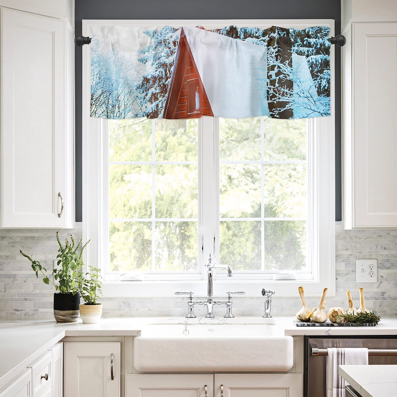 Mantovana Per Tende 52x18 Cm - Oscurante, Isolante Termico, Per Cucina E Piccoli Mobili - Foto 7