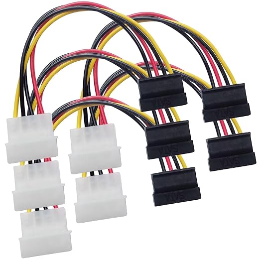Cable Adaptador SATA a Molex 7 Pulgadas 5-Pack miniatura 2