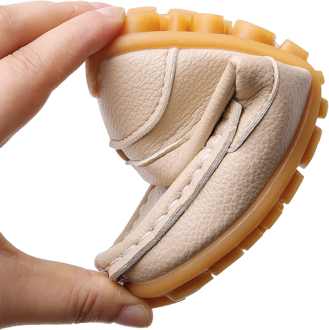 SOFMUO Boys Girls Leather Loafers Slip-On Oxford Flats Boat Dress Schooling Daily Walking Shoes(Toddler/Little Kids) - Image 2