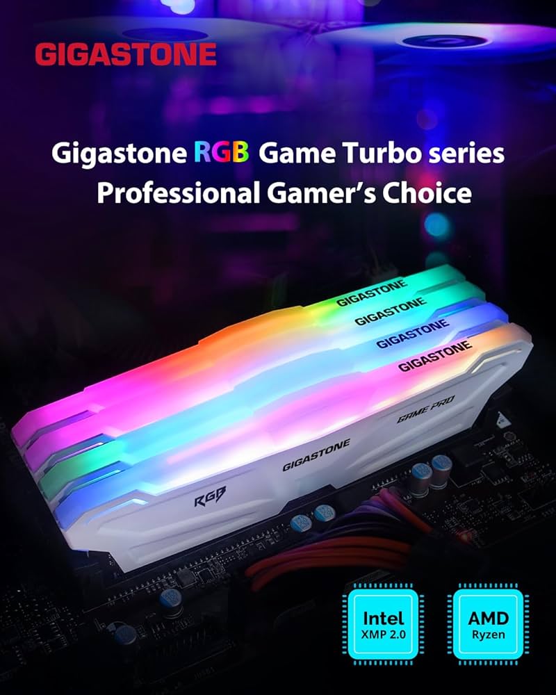 Amazon.co.jp: 【発光型 DDR4】GIGASTONE Game PRO 8GBx2枚 (16GB Kit