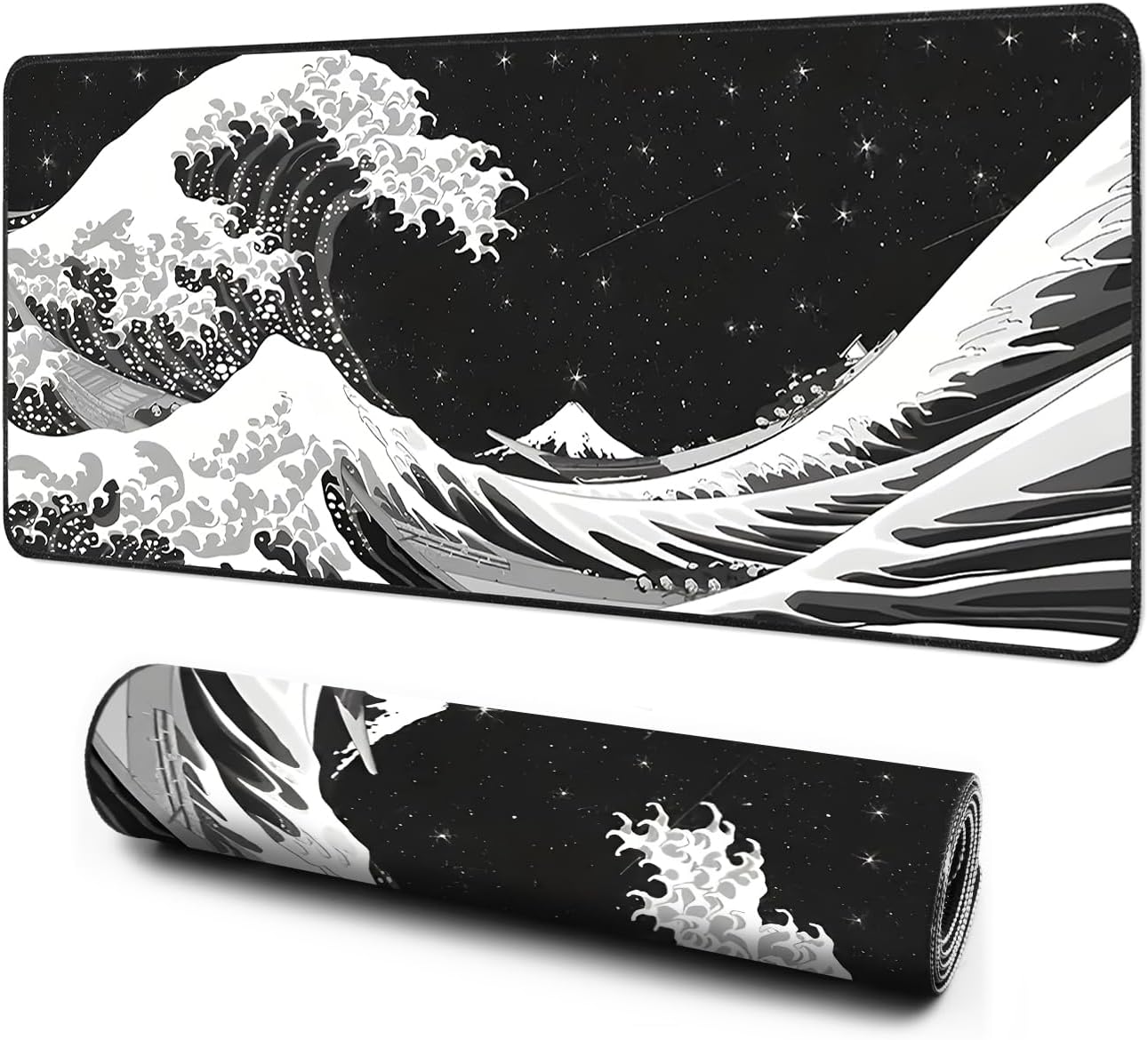 NATOL RGB Gaming Mouse Pad, Large XL Mouse Pad With 12 Lighting Effects, Non -Slip Rubber Base, Smooth Surface, For Keyboards And Mice, PC And Laptops, 800 X 300 Mm | Pollux PC Game Store