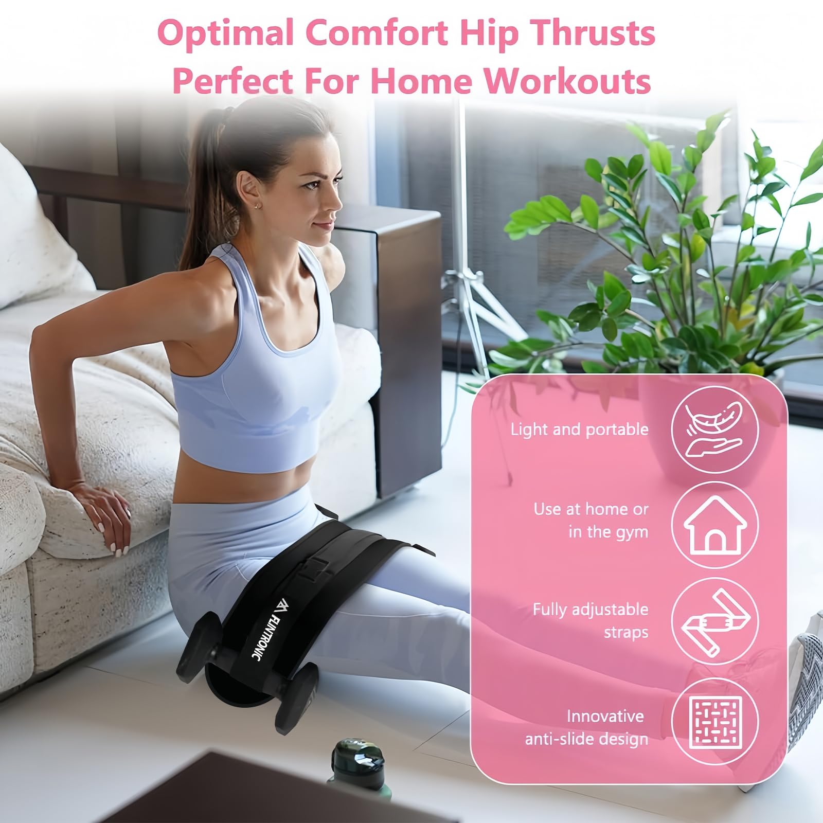Cintura di spinta dell'anca Glute Bridge Pad Allenamento con manubri Kettlebells per squat Lunges Ponti Dips Training Attrezzatura da palestra a casa  18