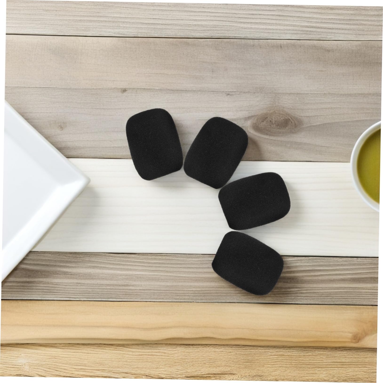 50pièces Bonnette Mousse Pour Anti-vent Protection Pour Micro-casque Lot De Mini Noir