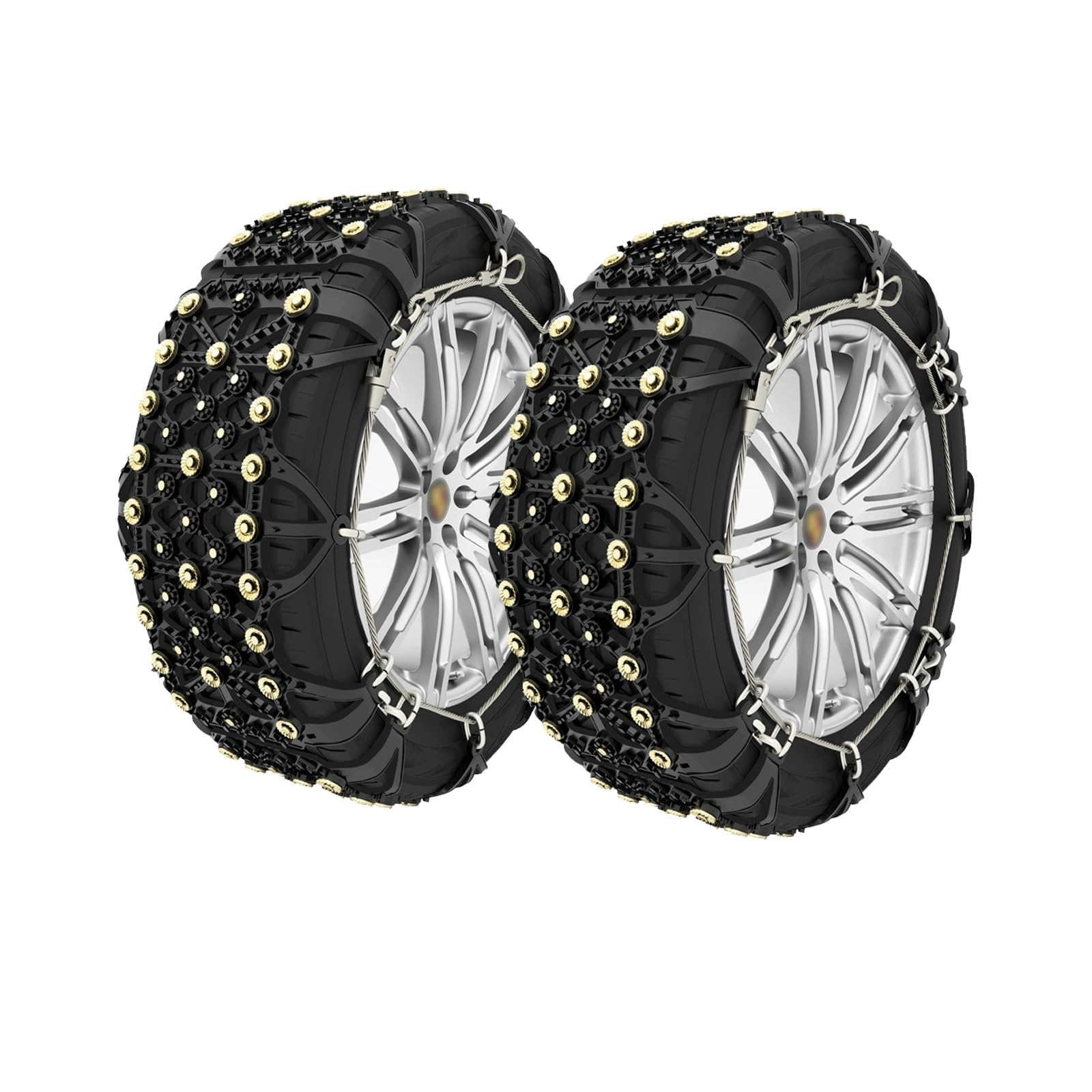 Cadenas Para Coche Nieve,Cadenas De Nieve, Ancho De NeumáTico De 185-265 Mm,2 Piezas,Para Camionetas, Suv, AutomóViles, Camionetas(215/45R18)