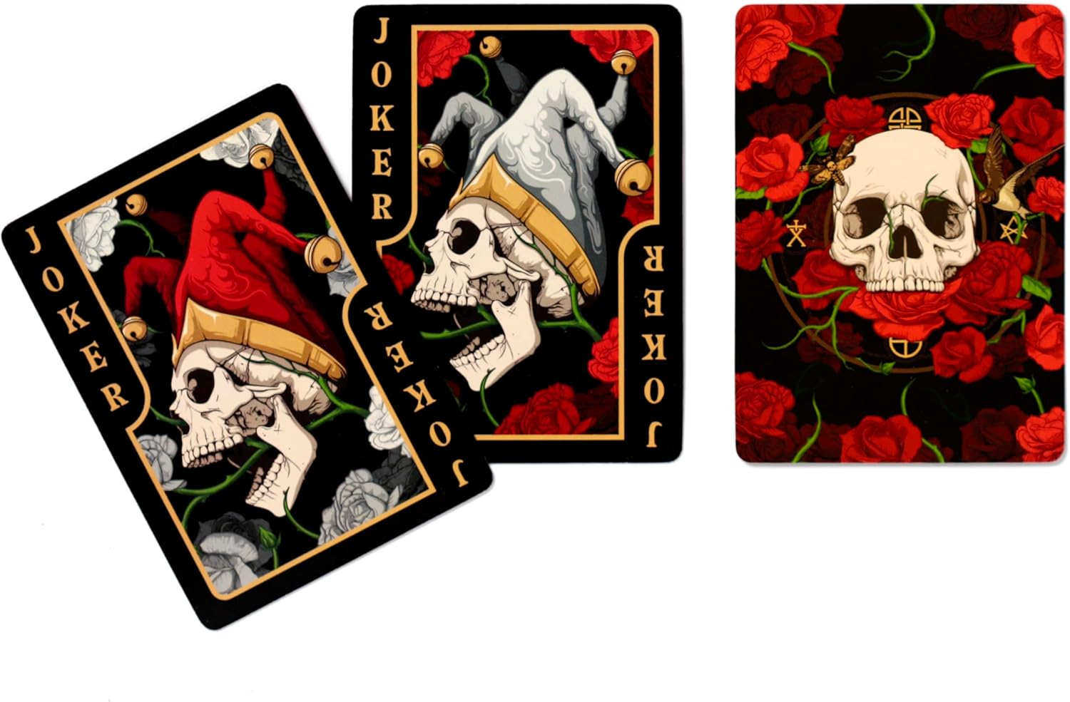 puckator Skulls and Roses Playing Cards Standard Playing Card Deck Card Games Poker Pack of Cards